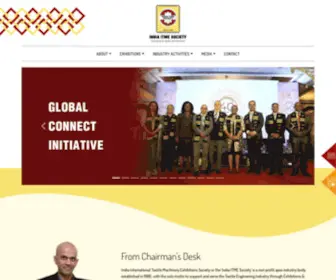 India-Itme.com(India International Textile Machinery Exhibitions Society (ITME)) Screenshot