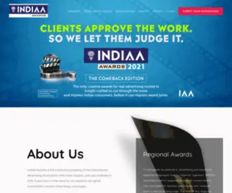 Indiaa-Awards.org(Award for Advertising in India) Screenshot