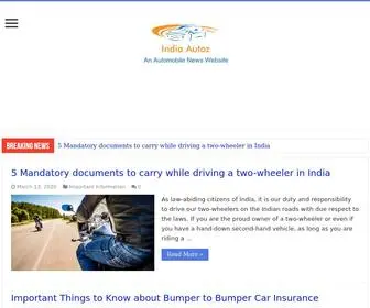 Indiaautoz.in(India Autoz) Screenshot