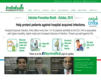 Indiabullspharmaceuticals.com(Indiabulls Pharmaceuticals) Screenshot