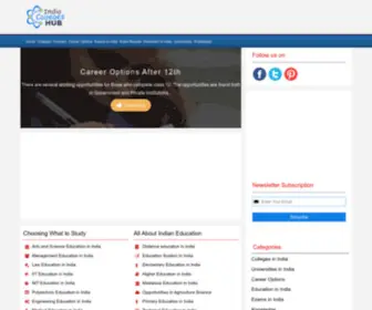 Indiacollegeshub.com(IndiaCollegesHub leading free Indian education website) Screenshot