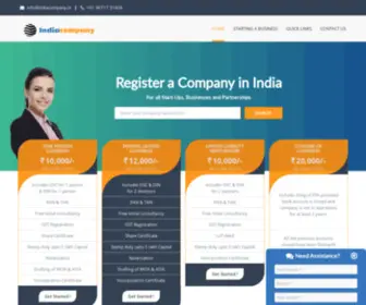 Indiacompany.in(Regiter a company in India) Screenshot