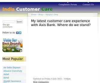 Indiacustomercare.com(India Customer Care) Screenshot