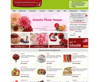 Indiafloristnetwork.com(Send Flowers to India Gifts Send Cakes to India Same Day) Screenshot