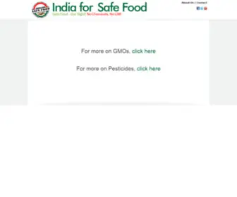 Indiaforsafefood.in(India For Safe Food) Screenshot