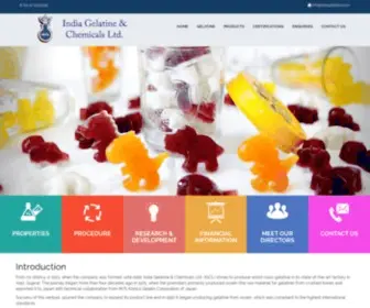 Indiagelatine.com(India Gelatine & Chemicals Ltd) Screenshot