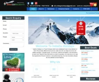 Indiagoholidays.com(Indiagoholidays) Screenshot