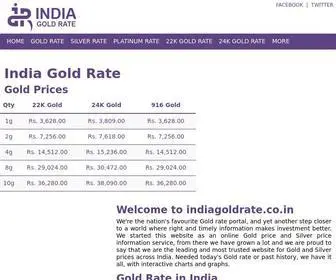 Indiagoldrate.co.in(India Gold Rate) Screenshot