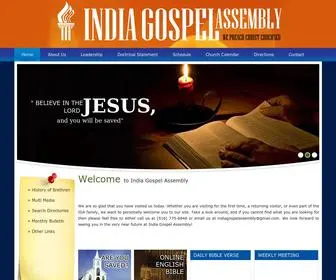 Indiagospelassembly.net(India Gospel Assembly) Screenshot