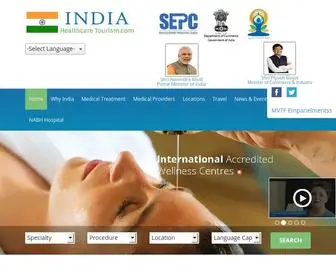 Indiahealthcaretourism.com(India Healthcare) Screenshot