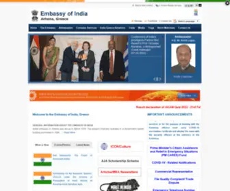 Indiaingreece.gov.in(Embassy of India) Screenshot