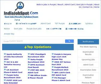 Indiajobspot.com(Govt jobs 2021) Screenshot