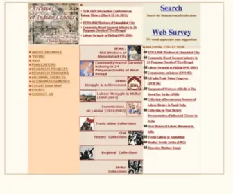 Indialabourarchives.org(Archives of Indian Labour) Screenshot