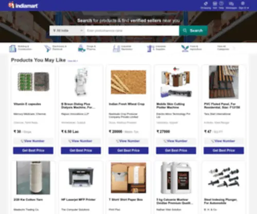 Indiamart.com(Indian Manufacturers Suppliers Exporters Directory) Screenshot