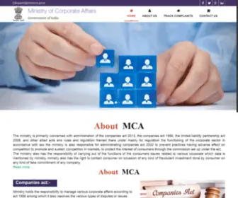 Indiamca-Gov.in(India MCA Gov) Screenshot