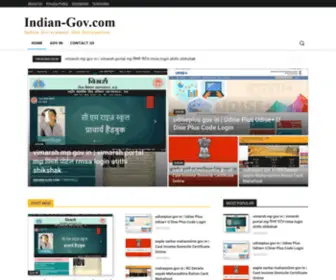 Indian-Gov.com(Indian Government Website Link Portal) Screenshot