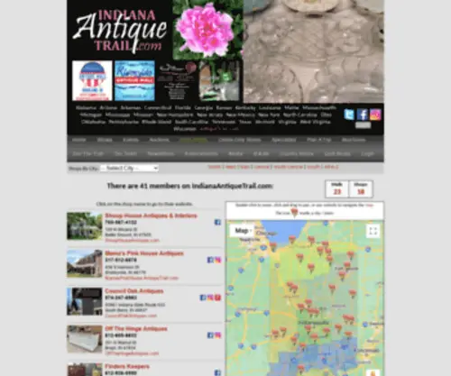Indianaantiquetrail.com Screenshot