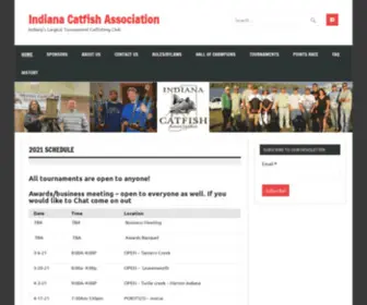 Indianacatfish.com(Indiana Catfish Association) Screenshot