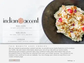 Indianaccent.com(Indian Accent restaurant in New York) Screenshot