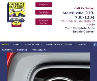 Indianaexhaustmasters.com(Merrillville Auto Repair) Screenshot