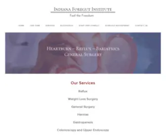 Indianaforegutinstitute.com(INDIANA FOREGUT INSTITUTE) Screenshot