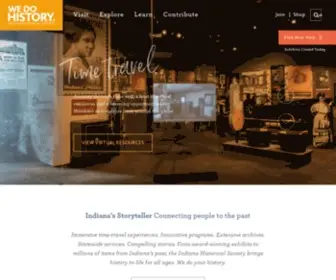 Indianahistory.org(Indiana Historical Society Home) Screenshot