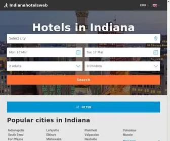 Indianahotelsweb.com(Indiana hotels & apartments) Screenshot