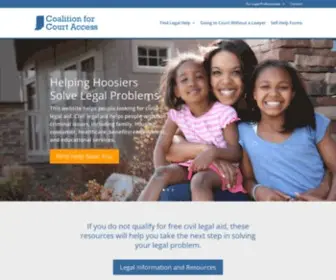Indianalegalhelp.org(The Coalition for Court Access) Screenshot