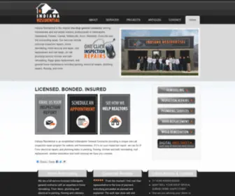 Indianaresidential.com(Indianapolis general contractor) Screenshot