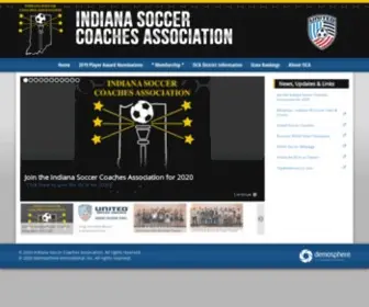 Indianasca.com(Indiana Soccer Coaches Association) Screenshot