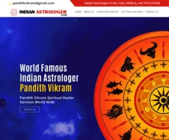 Indianastrologer.co.uk(Pandith Vikram) Screenshot