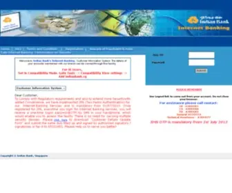 Indianbank.sg(The page must be viewed over a secure channel) Screenshot