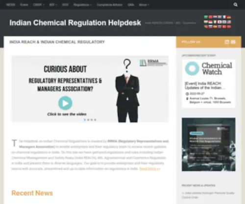 Indianchemicalregulation.com(India REACH) Screenshot