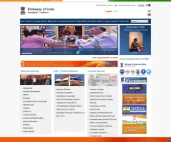 Indianembassy.in.th(Embassy of India) Screenshot