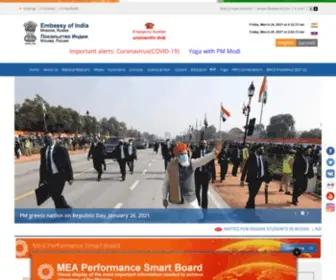 Indianembassy.ru(Moscow (Russia)) Screenshot