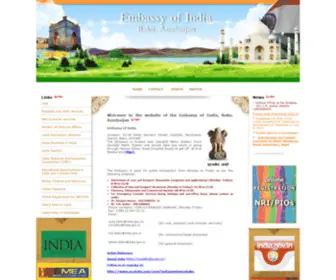 Indianembassybaku.org(Emabssy Of India) Screenshot
