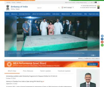IndianembassyQatar.gov.in(Embassy of India) Screenshot