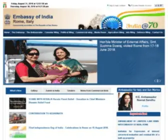 Indianembassyrome.in(Indian Embassy Rome) Screenshot