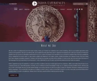 Indianexperiences.com(Indian experiences offers services including website re) Screenshot