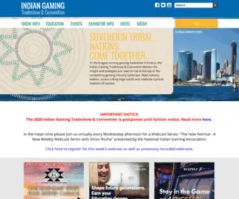 Indiangamingtradeshow.com(Indian Gaming Tradeshow & Convention) Screenshot