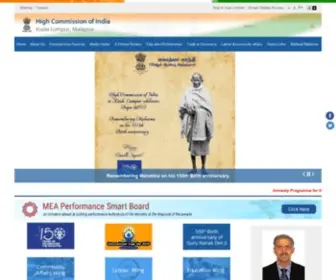 Indianhighcommission.com.my(Kuala Lumpur (Malaysia)) Screenshot