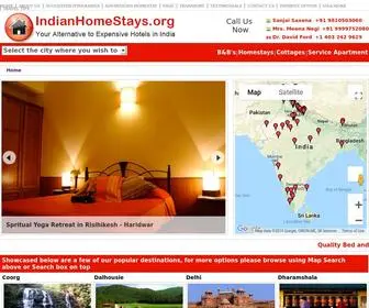 Indianhomestays.org(Bed and Breakfast Delhi) Screenshot