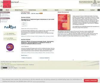 IndianjCancer.com(Indian Journal of Cancer Free full text articles from Indian J Cancer) Screenshot