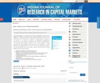 Indianjournalofcapitalmarkets.com(Indian Journal of Research in Capital Markets) Screenshot