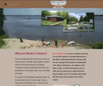 Indianlaketravelresort.com(Indian Lake Travel Resort Manistique Michigan Campground) Screenshot