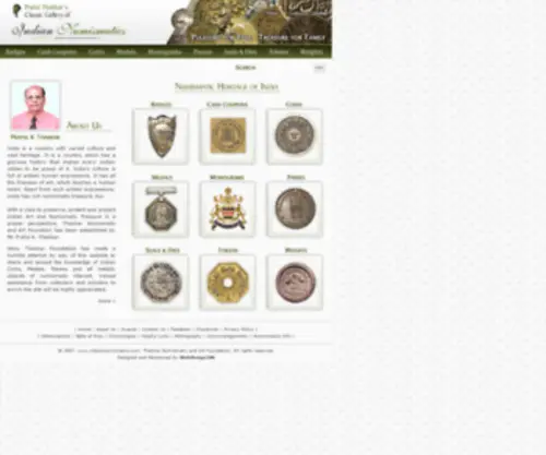 Indiannumismatics.com(Classic Gallery of Indian Numismatics) Screenshot