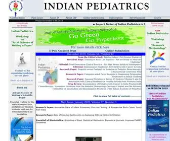 Indianpediatrics.net(Indian Pediatrics) Screenshot