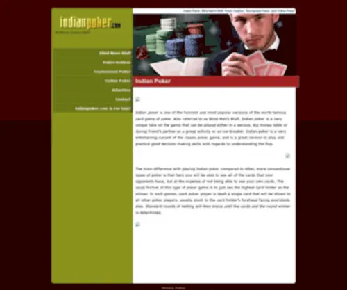 Indianpoker.com(Blind man's bluff) Screenshot