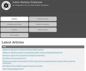Indianrailwayemployee.com(Indian Railway Employee) Screenshot
