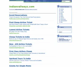 Indianrailways.com(Forsale Lander) Screenshot